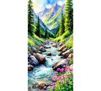 Diamond Painting río, Grande DIY Diamond Painting Adultos 60x120cm n5w-684