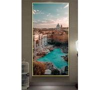 Diamond Painting Roma Diamond Painting Kit Completo, Paisaje Pittura Diamante Niños Principiantes Bricolaje 5D Cristal Strass Punto de Cruz Manualidades para Decoración Hogar Regalos 80x160cm tb3-0o