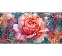 Diamond Painting Rosa Diamond Painting Adultos Abstracto Manualidades Adultos, Cuadro Diamantes, Bordado Punto de Cruz Manualidades, Dimond Painting Kit para Decoración Pared Del Hogar 60x120cm G6-421