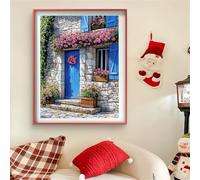 Diamond Painting Rosa Diamond Painting Adultos Puerta DIY Cristal de Estrás Pintura por Manualidades, Kit de Punto de Cruz, Puzzle de Diamantes, Arts and Crafts Para Navidad Decoración 30x75cm J0-17