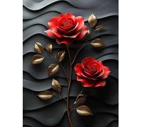 Diamond Painting Rosa Pintura Diamante Flor Diamond Painting Adultos Principiante 5D DIY Punto de Cruz Diamante Manualidades Adultos Kit para Decoracion Hogar, Regalo Mujer 100x135 CM -bby2605C2