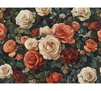 Diamond Painting Rosa Pintura Diamante Flores Diamond Painting Adultos 5D DIY Punto de Cruz Diamante Manualidades Adultos Kit para Decoracion Habitacion Hogar, Regalo Mujer 70 x 50 cm -zjn25011K2