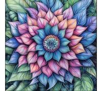 Diamond Painting rosas Diamond Painting Adultos, 5D Planta Pintura Diamante, Manualidades Adultos, DIY Pintar con Diamantes para Regalo, Dibujos con Diamantes para Decoracion Hogar 20x20cm y-z488