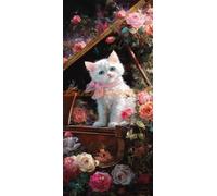 Diamond Painting Rose Diamond Painting Kit Completo XXL, 80x160 cm/31.4x63 In Pintura Diamante Gato Cuadros Diamantes 5D, DIY Puzzle Diamantes Diamond Art Artesanía para Decoración de la Pared Hogar