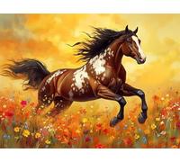 Diamond Painting Rural Caballo Diamond Painting Adultos, 5D DIY Full Drill Cuadro Diamantes Kit Completo para Principiantes, Manualidades Adultos, Navidad Decoración, Regalo Mujer 50x70 cm 0Z-384