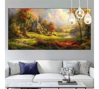 Diamond Painting Rural Diamond Painting Adultos Afueras Punto de Cruz kit Completo Grande Pintura Diamante 70x140cm Cristal Bordado Manualidades Pintura de Diamante,Decoración Del Hogar Regalo YC-633