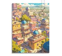 Diamond Painting Santorini, Grecia Diamond Painting Adultos Niños Kit Arquitectura, Pintura Diamante Punto de Cruz 40x50cm, DIY Rhinestones Cristal Bordado Cuadros, Decoración De Pared Del Hogar z112f