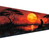 Diamond Painting Sombra Solitaria Diamond Painting Adultos 40x80cm Atardecer Pintura De Diamante,5D Diy Dibujos Diamantes Artigianale,Punto De Cruz ArtesaníAs Adultos Kit DecoracióN Pared Hogar Q1-961
