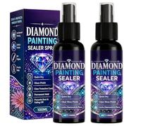 Diamond Painting Spray Sealer, Diamond Art Spray Sealer Clear Finish, Quick Dry Protective Coating for Diamond Painting Accessories, DIY Crafts, Puzzles (2pcs)