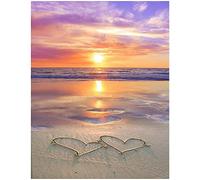Diamond Painting Square Cuadrado 40x50 cm 5D Pintura Diamante Cuadros Puzzles de Diamantes Adultos Abuelos Pintura por Números Pegatinas Diamantes 5D Unidades Amor Playa Puesta de Sol Manualidades