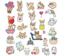 Diamond Painting Stickers for Kids, Dogs and Cats Diamond Painting Stickers for Children Adults, Diamond Mosaic Sticker Arts and Crafts Set for Scrapbooking, Notebooks, Journals, Luggage, Laptops