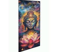 Diamond Painting Sueño, 5D Buda Diamond Painting Adultos Kit, Kit Manualidades Adultos Cristal Pintura con Diamante, DIY Punto de Cruz Cuadros Diamante, Decoración De Pared Del Hogar 70x140cm 0R-907