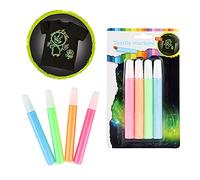 Diamond painting- Textile Markers 'Glow in The Dark' -4pcs on Card No Aplica Sets de Material Escolar, Multicolor (47113A)
