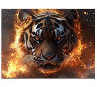Diamond Painting Tigre Diamond Painting Adultos, DIY Pintura de Diamante Abstracto Principiantes Cuadros Diamantes 5D Mosaico Art Punto De Cruz Pintura Kit para Pared Decoracion Hogar 70x95cm Y9-471