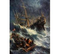 Diamond Painting Tormenta Barco Diamond Painting Kit Completo, 5D DIY Cuadros de Diamantes Full Cuadrado Drill, Pintura de Diamante Bordado de Punto de Cruz Kit Para Hogar Decoración 40x60cm 380C