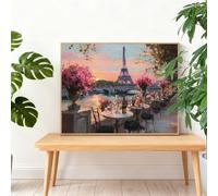 Diamond Painting Torre Eiffel 120x80cm 2025 Pintura Diamante Ciudad Gran Diamond Painting Adultos,Cuadros de Diamantes Bordado Kit Regalos para Mujer,5D DIY Diamantes Art Regalos Originales I-K300