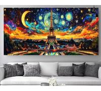 Diamond Painting Torre Eiffel Diamond Painting Grande 60x120cm, 2025 New DIY Resumen Diamantes Artes 5D Taladro Completo Bordado Mosaicos Punto de Cruz Manualidades Pintura Diamante,Regalos Z-P305