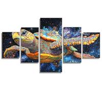 Diamond Painting Tortuga marinaDiamond Painting 5 Pezzi Sueño DIY Pintura de Diamante Kit Manualidades Adultos, 5D Creart Punto de Cruz Pintura Diamante para Decoración Pared Hogar 200x100cm, Model310