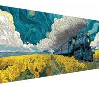 Diamond Painting Tren Diamond Painting Adultos, Paisaje Pintura Diamante Niños, 5D Cristal Strass Punto de Cruz Puzzle de Diamantes Manualidades Kit Completo, Decoración Hogar Regalos 30x60cm cf1-w16