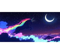 Diamond Painting Unicornio 5D Dibujos Con Diamantes, DIY Diamond Painting Adultos SueñO Pintura de Diamante Kit Manualidades NiñOs Cristal Regalo for Para DecoracióN de Pared del Hogar 200x100cm 0O-94