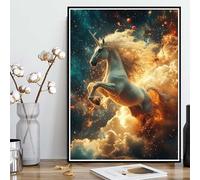 Diamond Painting Unicornio Pintura Diamante Cielo Estrellado Diamond Painting Adultos 5D DIY Punto de Cruz Pintura de Diamante Manualidades Adultos para Decoracion Pared, Regalo 120x90cm -ly25082IJ