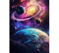 Diamond Painting Universo 55x70cm Diamond Painting Adultos Planeta, 2025 DIY Full Drill Manualidades Adultos Pintura de Diamante, 5D Cristal Punto de Cruz Cuadro Diamantes Kits para Decoración Q-503T