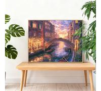 Diamond Painting Venecia 100x75cm 2025 Pintura Diamante Ciudad Gran Diamond Painting Adultos,Cuadros de Diamantes Bordado Manualidades Kit Regalos para Mujer,5D Diamantes Art Regalos Originales I-K804