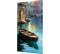 Diamond Painting Venecia Diamond Painting Adultos, Pintura Diamante Bote Dibujos con Diamantes Niños DIY 5D Cristal Strass Bordado de Punto de Cruz Puzzle Kit para Decoracion Hogar 50x100cm a8-ed6