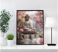 Diamond Painting Zen, Flor Diamond Painting Adultos, Kit Completo de Pintura de Diamante para Adultos y Niños, DIY 5D Cristal Pintura De Diamante Para Decoración De Pared Del Hogar 20x30cm HDI-XC