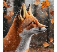 Diamond Painting Zorro, 5D Diamond Painting Kit Completo Bosque, Pintura de Diamante Arte 25x25 cm, DIY Cuadro Diamantes Punto de Cruz para Principiantes, Manualidades Adultos, Decoracion Hogar y-z405