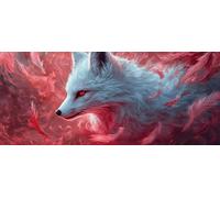 Diamond Painting Zorro Diamond Painting Adultos, Pintura Diamante Animal Patrón 5D DIY Punto de Cruz Diamante Dibujos con Diamantes Manualidades Adultos, Decoracion Pared 70 x 140 cm -yym2603UO