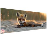 Diamond Painting Zorro Diamond Painting Grande 120x40cm Punto de Cruz Pintura de Diamante Animales Manualidades Adultos Dibujos con Diamantes Cuadros Decoracion Salon Modernos Regalos para Mujer T-21