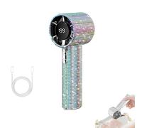 Diamond Portable Fan, Portable USB Charging Mini Fan, 199 Gear Wind with LED Light,For Home and Outdoor Use(Colorful)