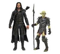 Surtido de figuras diamond collection el señor de los anillos series deluxe action aragorn y orco de moria (6)