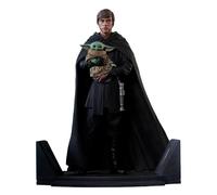 Figura diamond select toys star wars the mandalorian premier collection luke skywalker & grogu 1 - 7