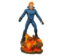 Diamond Select Toys Marvel Select Ghost Rider Figura 18 cm con base Underworld, múltiples articulaciones, escultura de Steve Kiwus