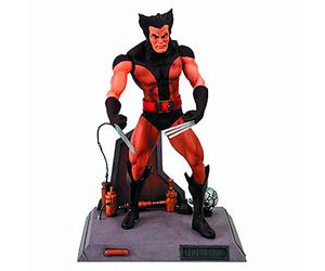 Diamond Select Toys Marvel Select Unmasked Wolverine Figura | Marvel Select - Figura de acción de 8 pulgadas, disfraz marrón exclusivo de Wolverine desenmascarado