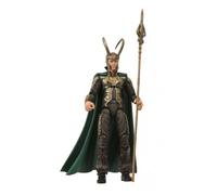Diamond Select Toys Marvel Thor Loki Figura 18 cm con bastón ceremonial, basada en la primera película
