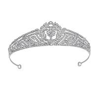 Diamond tiara aleación cryy hoja de novia tiara circonía cúbica corona dhinestone belleza de belleza tiara accesorios para el cabello de boda