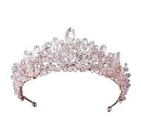 Diamond tiara de lujo de oro rosa cristal