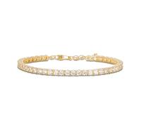 Diamond Treats - Pulsera de tenis con piedras de colores y blancas de circonio, pulsera para mujer de plata de ley 925, pulsera de plata maciza, joyería para mujer de plata con estuche de regalo, M/L,