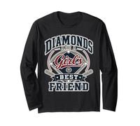 Diamonds Are A Girl'S Best Friend Baseball & Softball Manga Larga
