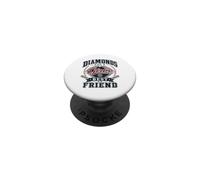 Diamonds Are A Girl'S Best Friend Baseball & Softball PopSockets PopGrip Adhesivo