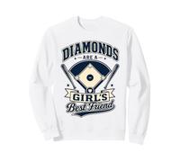 Diamonds Are A Girl'S Best Friend Baseball & Softball Sudadera