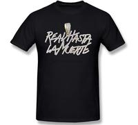 Diamonds Chain AA Real Until Death T-Shirt Men Print Basic Tee Shirt Funny Design Anuel Streetwear Print Homme Top, Negro , L
