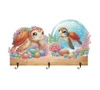 Diamonds Painting Adhesive Hooks, Animal Patterns Wood DIY Diamond Painting Art Hooks Diamond Hanging Hook for Wall Decoration and Space-Saving Storage,Arts and Crafts Kits for Adults Kids
