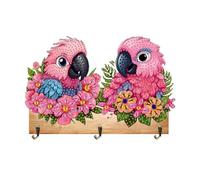 Diamonds Painting Adhesive Hooks, Animal Patterns Wood DIY Diamond Painting Art Hooks Diamond Hanging Hook for Wall Decoration and Space-Saving Storage,Arts and Crafts Kits for Adults Kids