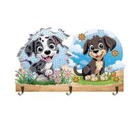 Diamonds Painting Adhesive Hooks, Animal Patterns Wood DIY Diamond Painting Art Hooks Diamond Hanging Hook for Wall Decoration and Space-Saving Storage,Arts and Crafts Kits for Adults Kids