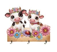 Diamonds Painting Adhesive Hooks, Animal Patterns Wood DIY Diamond Painting Art Hooks Diamond Hanging Hook for Wall Decoration and Space-Saving Storage,Arts and Crafts Kits for Adults Kids