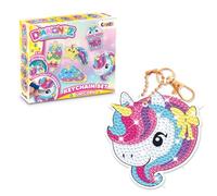 DIAMONDZ Keychains Set Rainbow Fun Series - DIY Diamond Painting Llavero Set de manualidades, pintura de diamantes Niños con 5 plantillas de arcoíris de unicornio